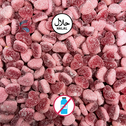 Fizzy Strawberry Hearts