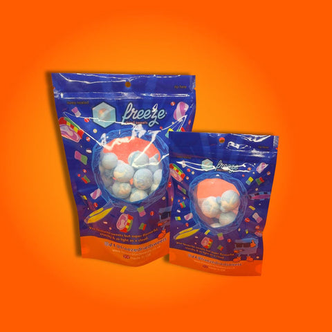 Chewits Blue Raspberry Juicy Bites (Jelly filled Bon Bons) 50g - Freeze Dried Sweets - Vegetarian, Halal, Vegan, Gluten & Dairy Free
