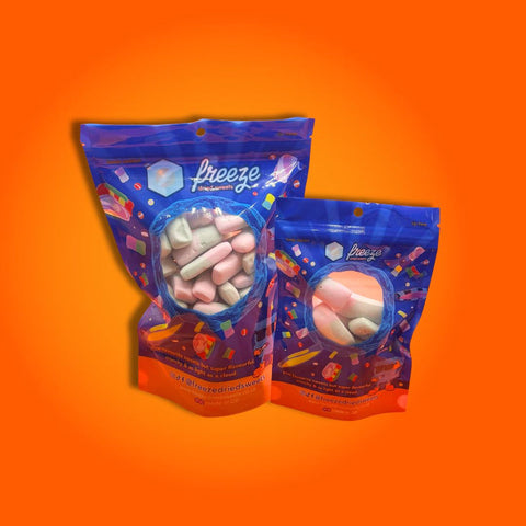 Squashies Sour Apple and Sour Cherry  x 10 - Freeze Dried Sweets