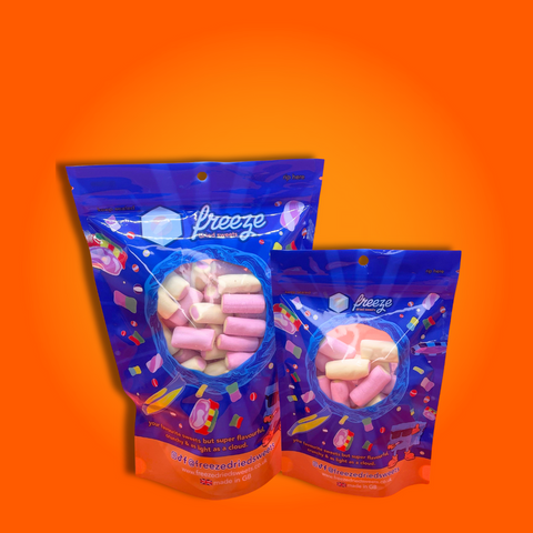 Haribo Rhubarb & Custard Pencils 70g - Freeze Dried Sweets