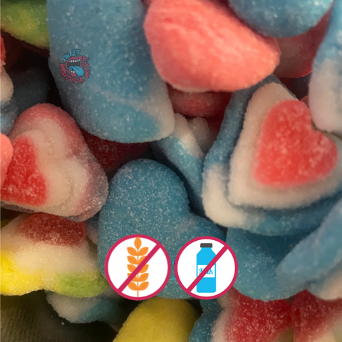 Sugared Multi Coloured 3D Hearts