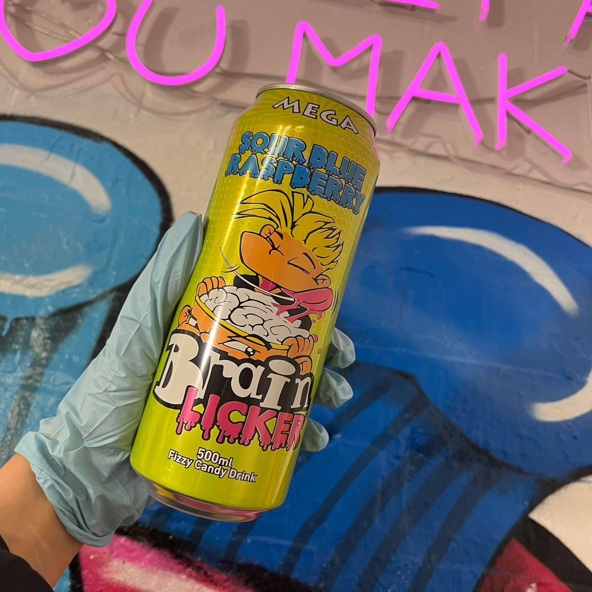 Mega Brain Licker Sour Fizzy Candy Drink 500ml Sweet Mouthful Mixes