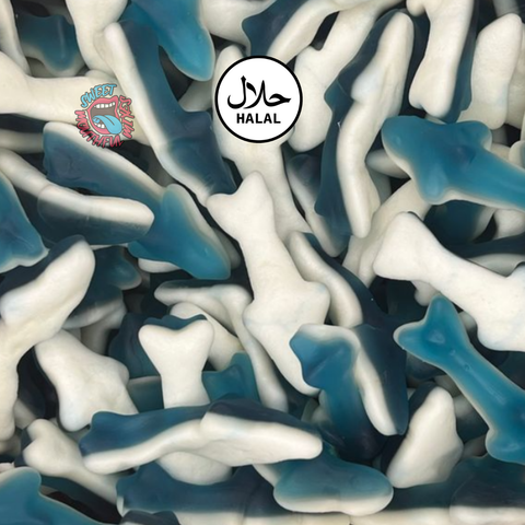 Gummy & Foam Blue Sharks