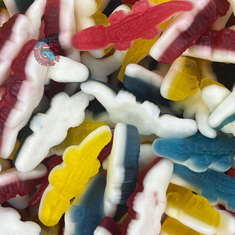 Gummy Red, Yellow & Blue Crocodiles