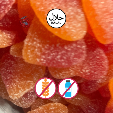 Fizzy Peach Hearts