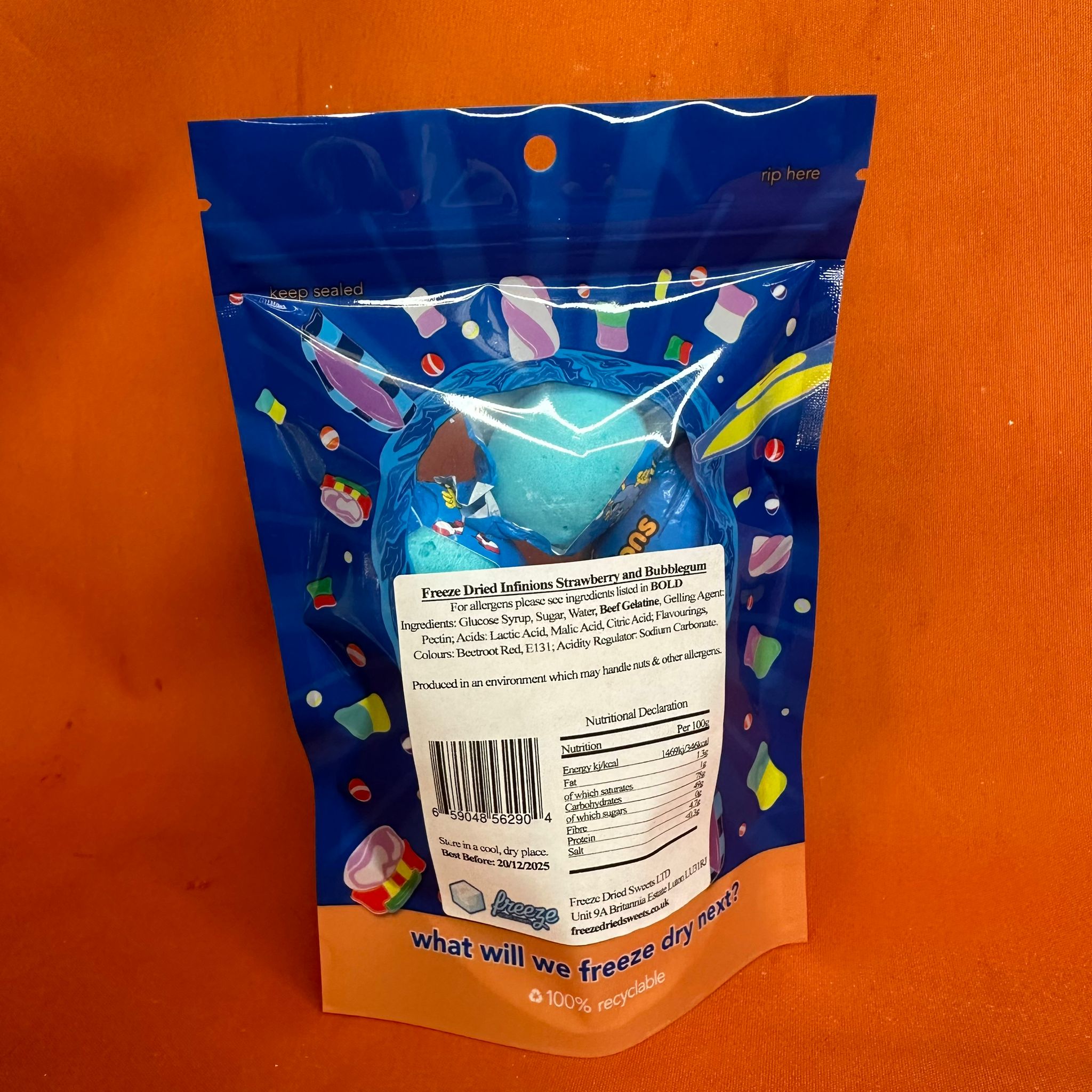 Infinions Strawberry and Bubblegum 6 Pieces - Freeze Dried Sweets ...