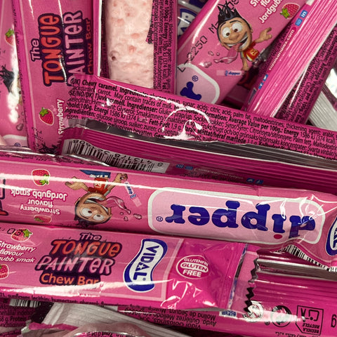 Tongue Painter Sour Strawberry Chew Bars x 3 Pieces - Freeze Dried Sweets | Gluten Free