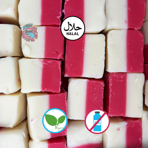 Dairy Free Strawberry & Cream Fudge