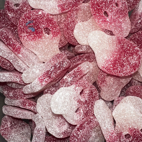 Fizzy Red and White Sour Skulls