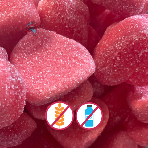 Sour Strawberry Filled Hearts