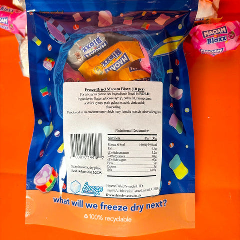 Maoam Bloxx x10 - Freeze Dried Sweets - Gluten & Dairy Free