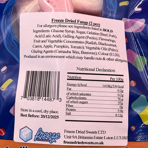 Fangs 2 Pieces - Freeze Dried Sweets