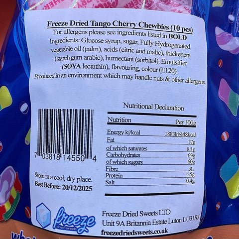 Tango Cherry Chewbies x10 - Freeze Dried Sweets