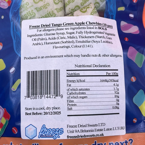Tango Green Apple Chewbies 10 Pieces - Freeze Dried Sweets