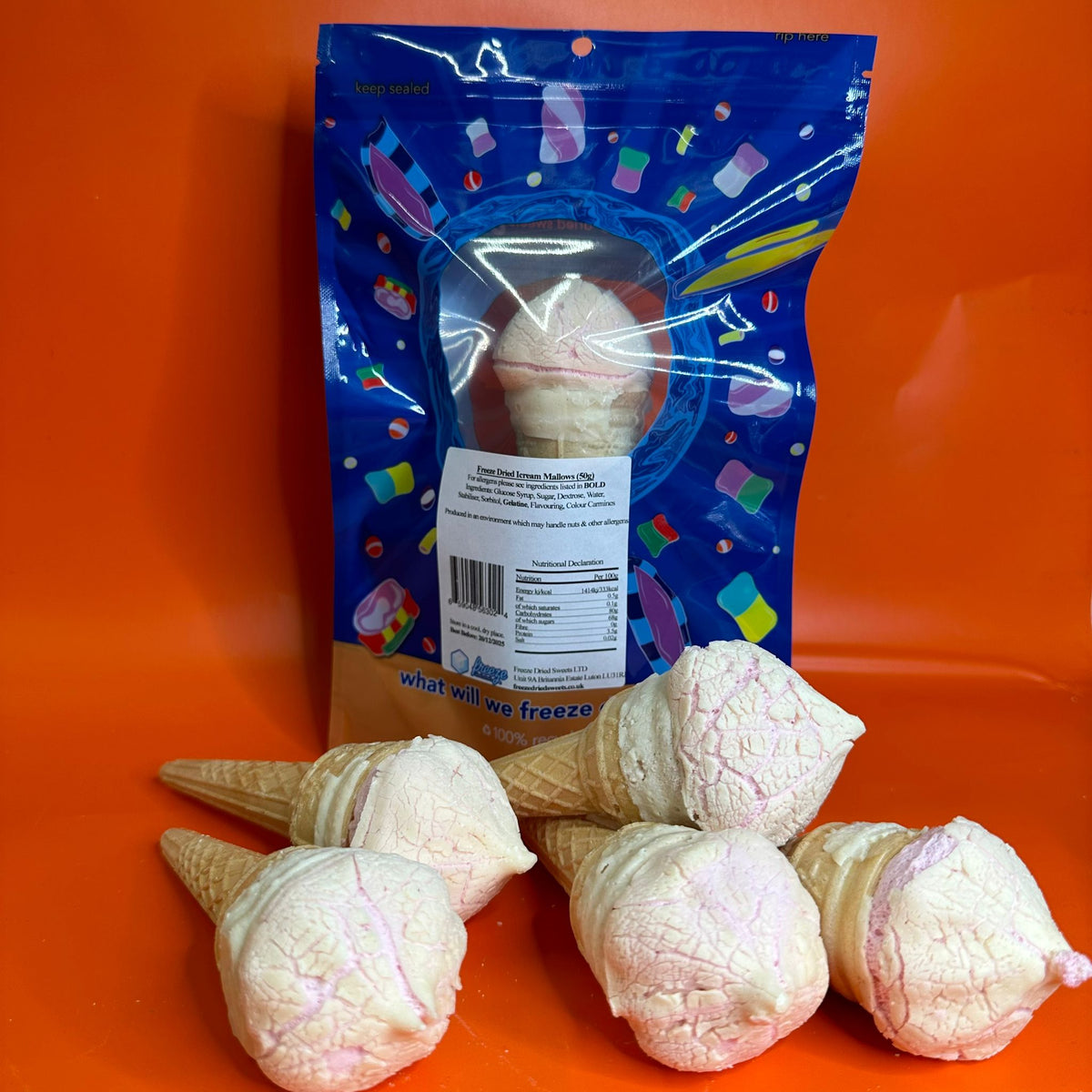Ice Cream Mallows 1 Piece - Freeze Dried Sweets– Sweet Mouthful Mixes