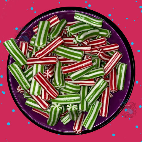 Just Green & Red Candy Poles (Strawberry, Cream and Watermelon)