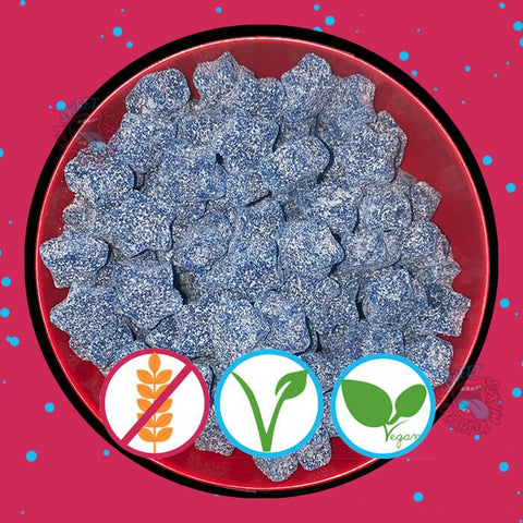 Just Fizzy Blue Raspberry Gummy Stars